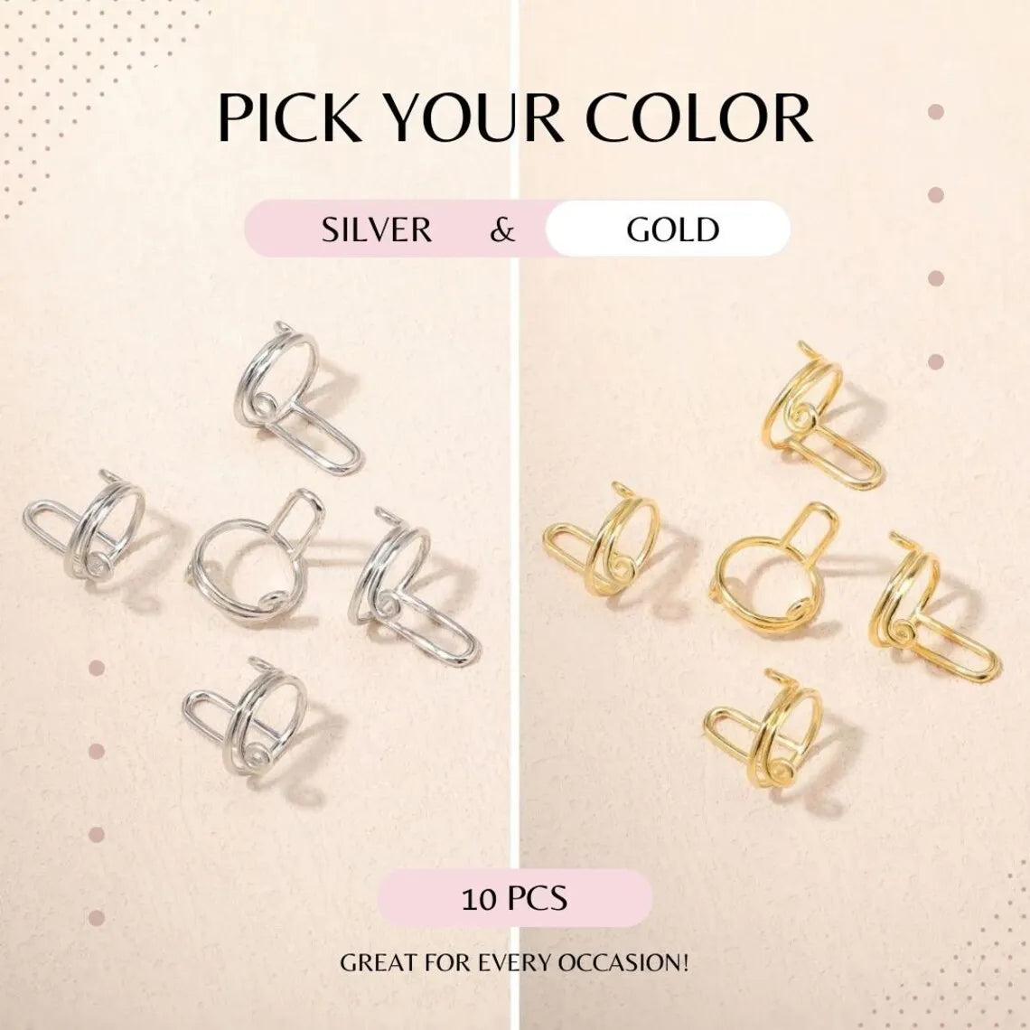 NovaGlow™ Adjustable Nail Rings – The 10-Piece Halal Mani-Alternative