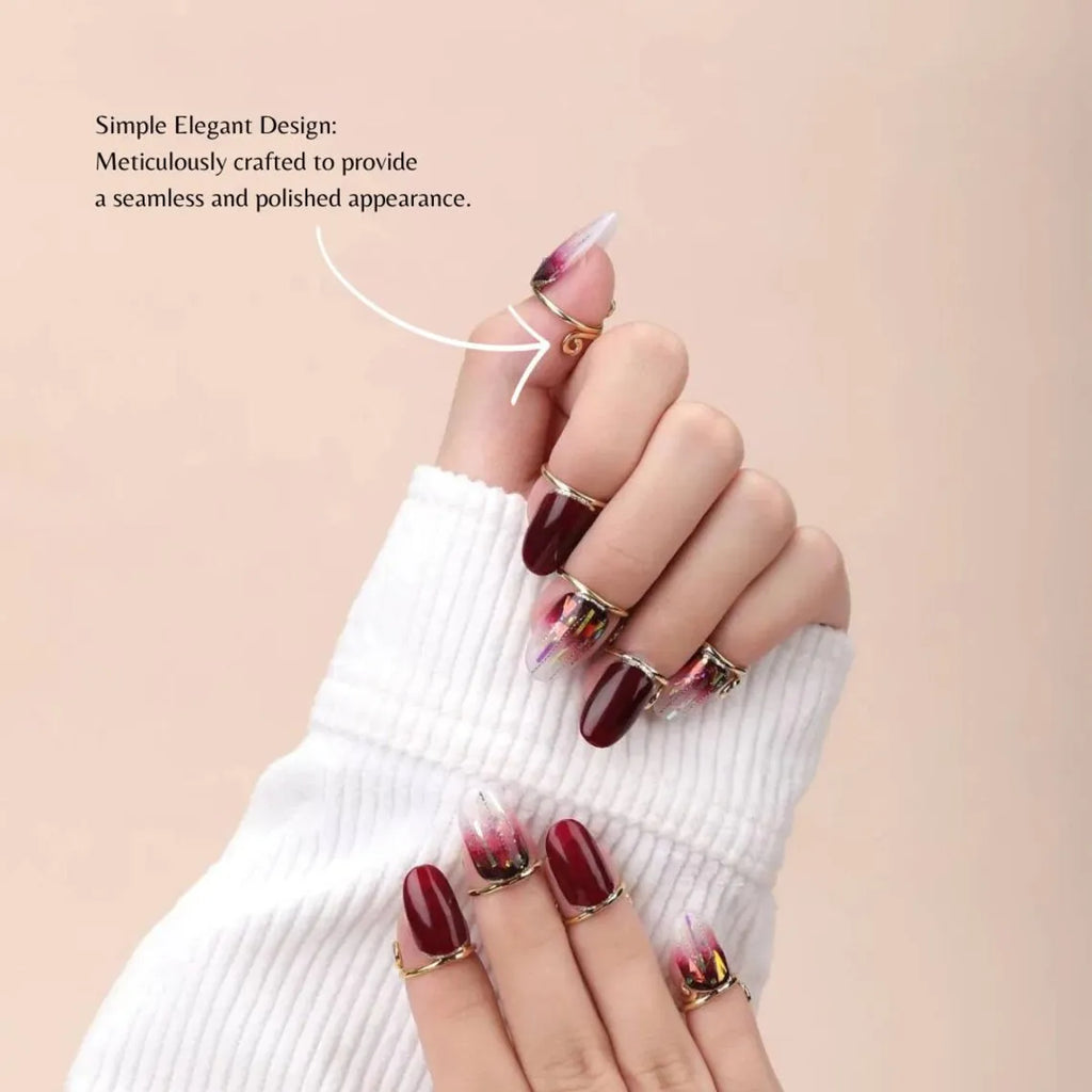 NovaGlow™ Adjustable Nail Rings – The 10-Piece Halal Mani-Alternative