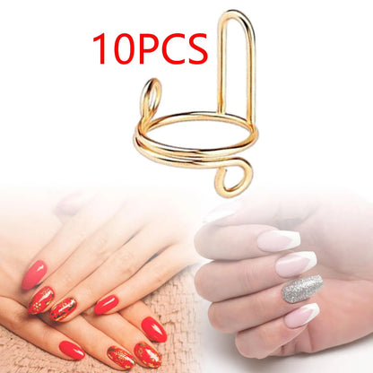 NovaGlow™ Adjustable Nail Rings – The 10-Piece Halal Mani-Alternative